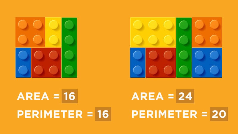 lego fraction area perimeter math