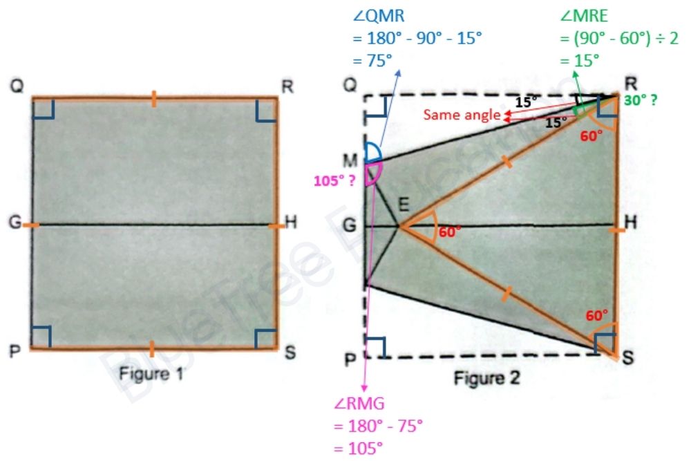 Math question with diagram and annotation